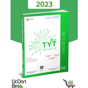 ÜçDörtBeş Yayınları 2023 Model-TYT 25'li Fen Bilimleri Denemesi