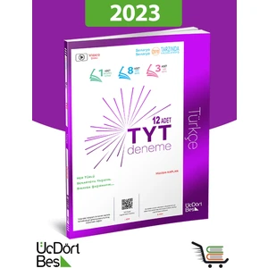 ÜçDörtBeş Yayınları 2023 Model-TYT 12'li Türkçe Denemesi