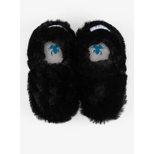 Furry Furry Siyah Kürk Barefoot Patik