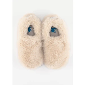 Furry Furry Kırık Beyaz Kürk Barefoot Patik