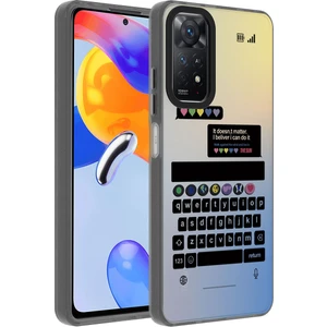 Case 4U Xiaomi Redmi Note 11 Pro 5g Kılıf Darbe Emici Desenli Tasarım Dragon Sert Kapak Klavye