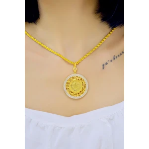 Aytek Gold Tuğralı Sepet Kolye