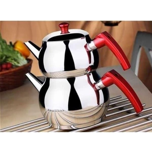 Kardem Çelik Çaydanlık Orta Boy (Kendinden Süzgeçli