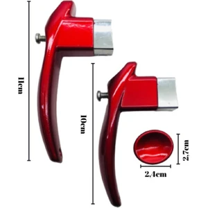 Çaydanlık Sapı Takımı Kulp Tutamak Seti Kare Parlak Kırmızı