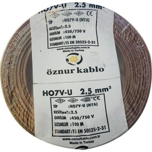 2,5 Nya Kablo Kahve 100 Metre 2,5 Nya