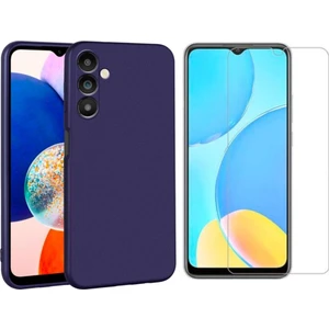 Samsung Galaxy M14 5g ile Uyumlu Kılıf Soft Yumuşak Telefon Kılıfı ve Temperli Cam Ekran Koruyucu