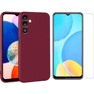Samsung Galaxy M14 5g ile Uyumlu Kılıf Soft Yumuşak Telefon Kılıfı ve Temperli Cam Ekran Koruyucu