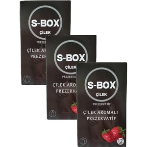 Çilek Aromalı Prezervatif S-Box Feel Condom 36 Adet
