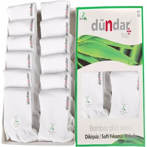 Erkek Plus Bambu Beyaz Dikişsiz Soft Yıkama Kokulu Patik Çorap 12'li Kutulu