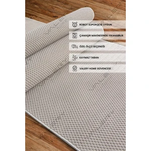 Valery Home Yıkanabilir Kaymaz Tabanlı Nova Kesme Rulo Halı Yolluk Koyu Vizon