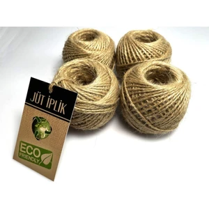 Jutburada 100 gr Jüt Iplik-4'lü ( Jüt Ip ), Hasır Ip , Kırnap Ip , Doğal Ip , Çuval Ip