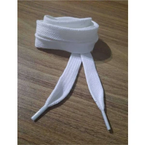 EC Shop Imren Aksesuar Beyaz Yassı Ayakkabı Bağcığı 120 cm Uçlama 1 Çift