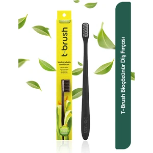 Bioçözünür Vegan Diş Fırçası - Siyah Renk - Orta Sert
