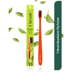 Bioçözünür Vegan Diş Fırçası - Kırmızı Renk - Orta Sert