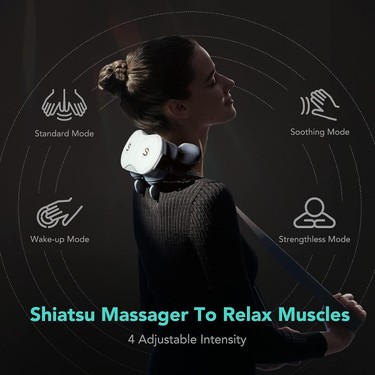 SKG H7 Shiatsu Neck and Shoulder Massager, Neck Massager with Heat for Pain  Relief Deep Tissue, Electric Kneading Massager with 4 Heating Levels and  Massage Modes to Relax at Home, Office, Ideal