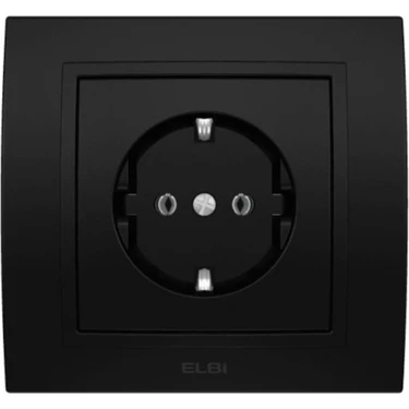 Elbi Zena Vantablack Topraklı Priz+ Çerçeve Dahil Fiyatı