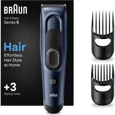 Braun Series 5 HC5350, Erkekler Için 17 Uzunluk Ayarına Sahip Saç Kesme