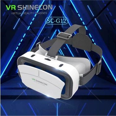 VR SHINECON G12 3D Sanal Gerçeklik Gözlüğü Siyah 4.5-7.0 Inch Geniş Ekran Desteği ile Konforlu