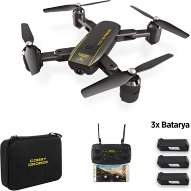 Corby CX015 Wifi Kameralı Katlanabilir 1080P Smart Drone + 3