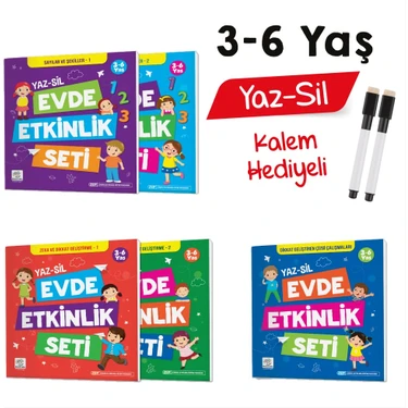 3-6 Yaş Evde Etkinlik Seti Yaz-Sil