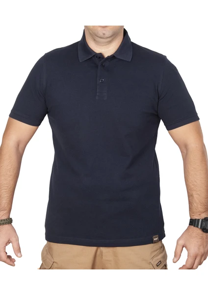 Professional Polo T-Shirt -Lacivert (Profesyonel Kisa Kollu Polo T-Shirt)