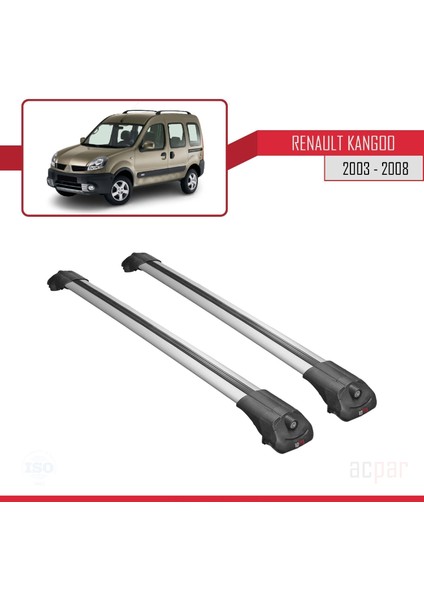 Renault Kangoo 2003-2008 Arası ile Uyumlu Ace-1 Ara Atkı Tavan Barı Gri modelleri