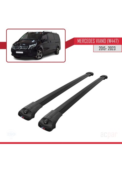 Mercedes Viano (W447) 2015 ve Sonrası ile Uyumlu Ace-1 Ara Atkı Tavan Barı Siyah modelleri
