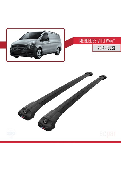Mercedes Vito (W447) 2014 ve Sonrası ile Uyumlu Ace-1 Ara Atkı Tavan Barı Siyah