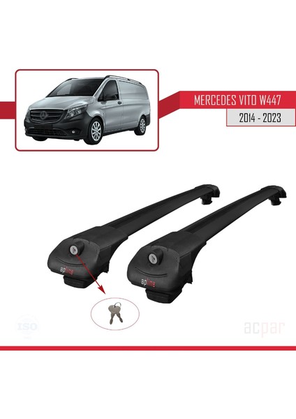 Mercedes Vito (W447) 2014 ve Sonrası ile Uyumlu Ace-1 Ara Atkı Tavan Barı Siyah