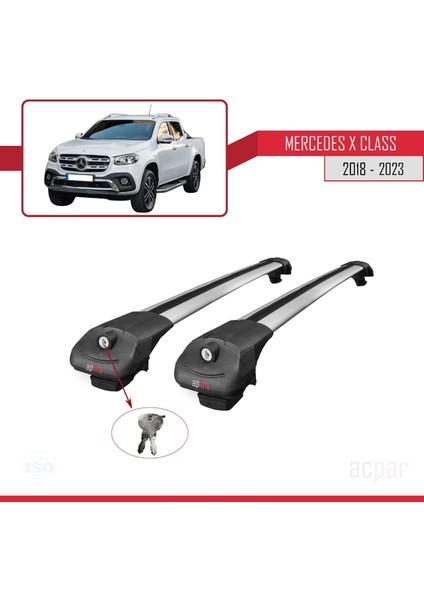 Mercedes x Class 2018 ve Sonrası ile Uyumlu Ace-1 Ara Atkı Tavan Barı Gri fırsatları