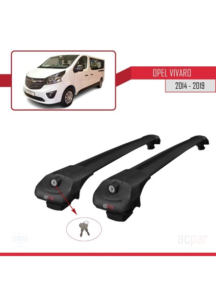 Opel Vivaro 2014-2019 Arası ile Uyumlu Ace-1 Ara Atkı Tavan Barı Siyah fırsatları