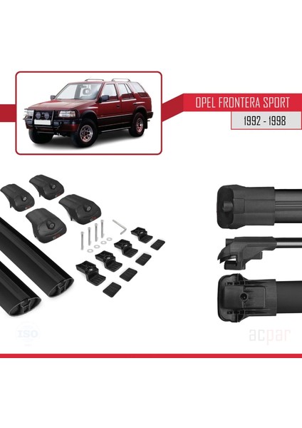 Opel Frontera Sport 1992-1998 Arası ile Uyumlu Ace-1 Ara Atkı Tavan Barı Siyah indirimleri