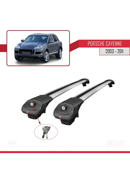 Porsche Cayenne 2003-2011 Arası ile Uyumlu Ace-1 Ara Atkı Tavan Barı Gri fırsatları