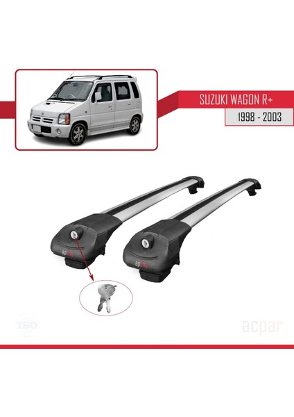 Suzuki Wagon R+ 1998-2003 Arası ile Uyumlu Ace-1 Ara Atkı Tavan Barı Gri fırsatları