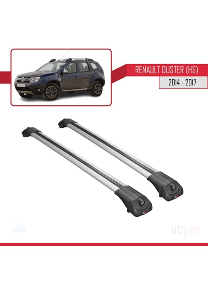 Renault Duster (Hs) 2014-2017 Arası ile Uyumlu Ace-1 Ara Atkı Tavan Barı Gri modelleri