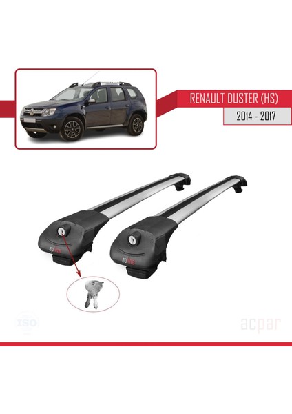 Renault Duster (Hs) 2014-2017 Arası ile Uyumlu Ace-1 Ara Atkı Tavan Barı Gri fırsatları
