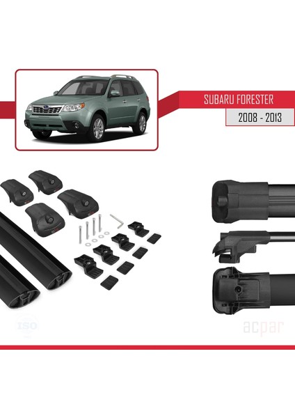Subaru Forester 2008-2013 Arası ile Uyumlu Ace-1 Ara Atkı Tavan Barı Siyah indirimleri