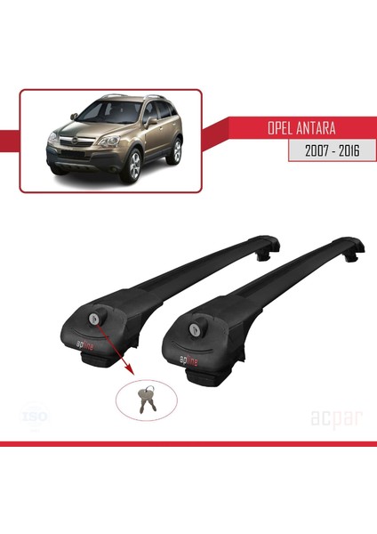 Opel Antara 2007-2016 Arası ile Uyumlu Ace-1 Ara Atkı Tavan Barı Siyah fırsatları