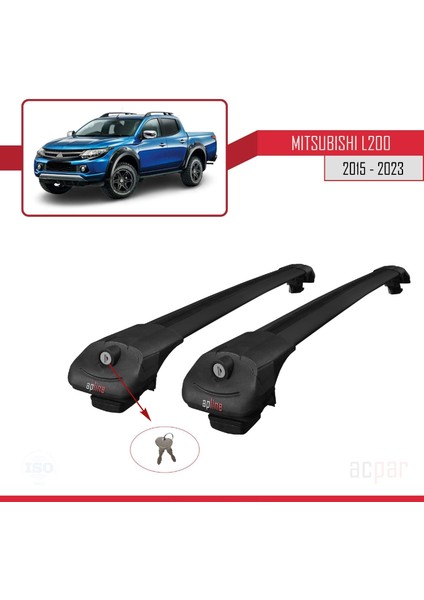 Mitsubishi L200 2015 ve Sonrası ile Uyumlu Ace-1 Ara Atkı Tavan Barı Siyah fırsatları