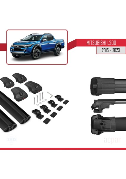 Mitsubishi L200 2015 ve Sonrası ile Uyumlu Ace-1 Ara Atkı Tavan Barı Siyah indirimleri