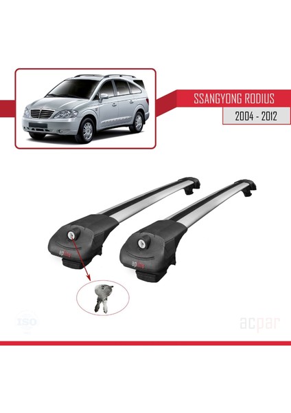 Ssangyong Rodius 2004-2012 Arası ile Uyumlu Ace-1 Ara Atkı Tavan Barı Gri
