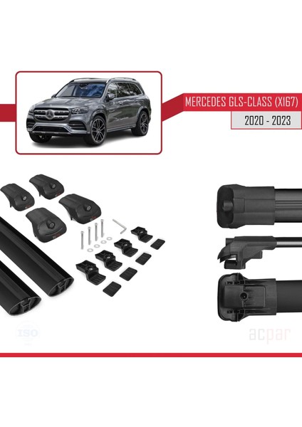 Mercedes Gls-Class (X167) 2020 ve Sonrası ile Uyumlu Ace-1 Ara Atkı Tavan Barı Siyah indirimleri