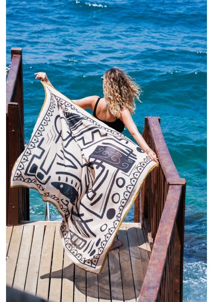 Bodrum Desenli Pareo Şal 140 x 140