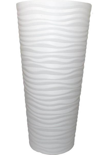 Plastik Beyaz Saksı 70*35*35