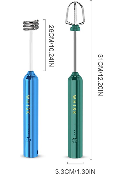 Şarj Edilebilir Elektrikli Yumurta Çırpıcı Süt Köpürtücü Kahve Gıda Karıştırıcı 2 Kafalı (Yurt Dışından)