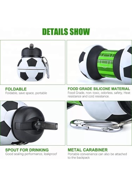Çocuklar/öğrenciler/dış Mekan Sporları Için 550ML Katlanabilir Silikon Su Şişesi Bardağı (Tenis Topu) (Yurt Dışından) fiyatları