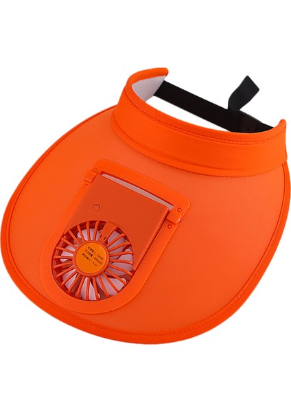 USB Fan Özellikli Şapka - Turuncu (Yurt Dışından)