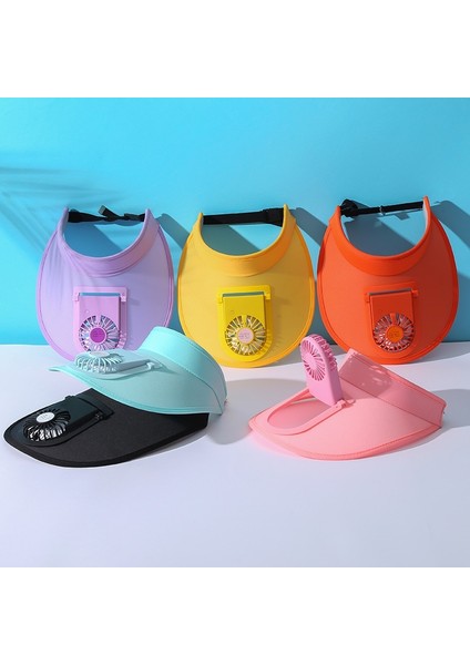 USB Fan Özellikli Şapka - Turuncu (Yurt Dışından)