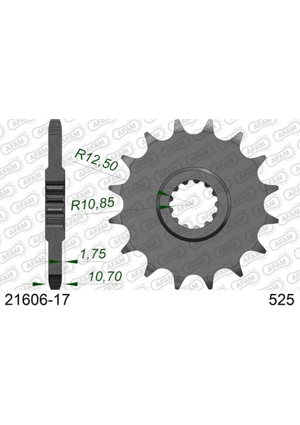 Yamaha TDM850 Çelik Ön Dişli #525