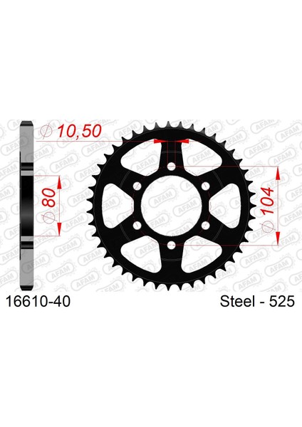 Rear Steel Sprocket #525